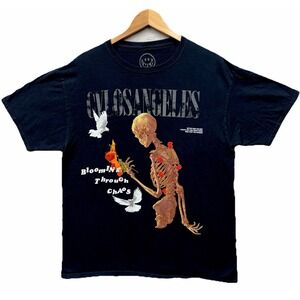 Civil Regime Reap What You Sew T-shirt Men's L Black Blooming Through Chaos